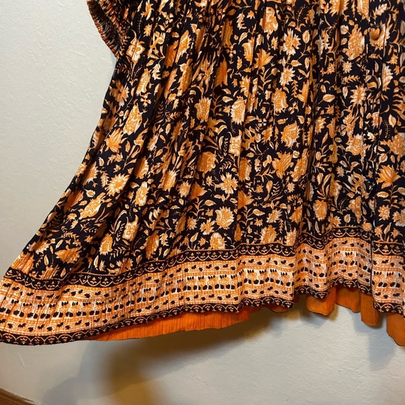 Faherty‎ Reva Floral Smocked Waist Long Sleeve Mini dress - Picture 4 of 8